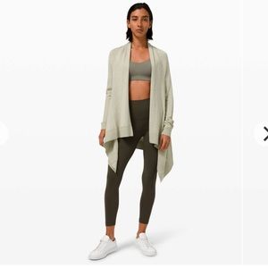 Lululemon Cashlu Wrap sweater - Heather Rosemary Green